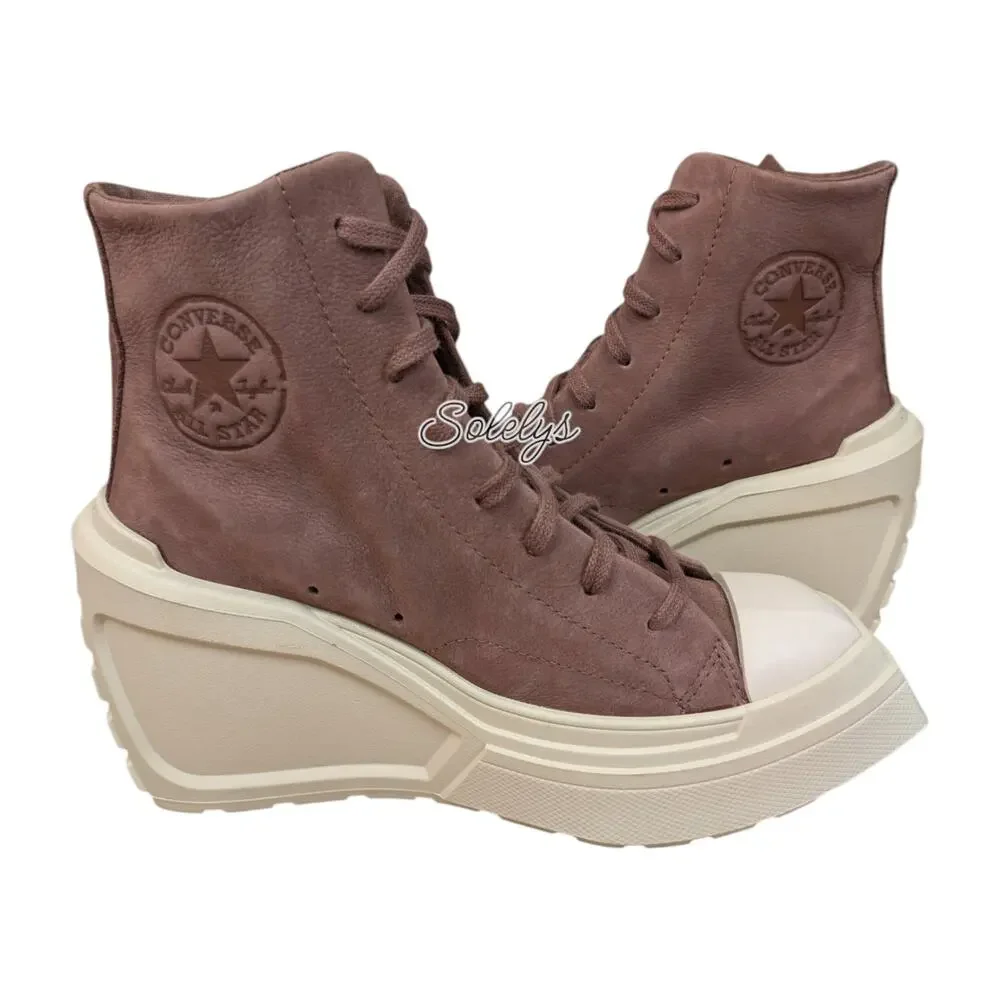 Converse Chuck 70 De Luxe Wedge Platform Suede Nubuck Bear Nap Miso Brown 7.5